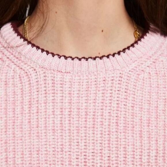 Scotch & Soda Chunky Pink Marled Pullover Sweater - Picture 3 of 8